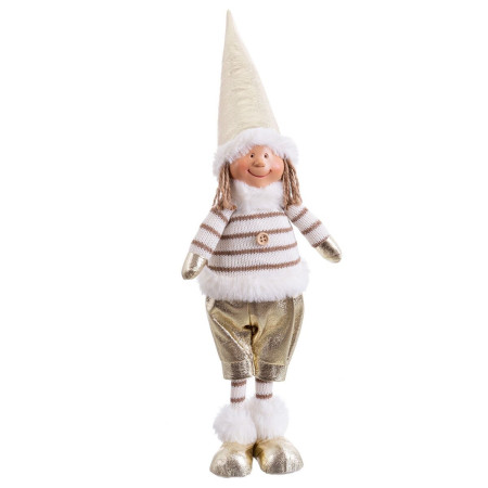 decorations de noel blanc dore metal polyresine tissu enfant 12 x 85 x 40 cm
