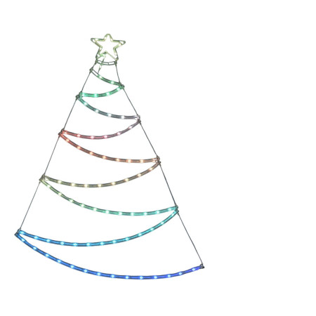 decoration lumineuse lifetime sapin de noel led rgb 66 x 87 cm