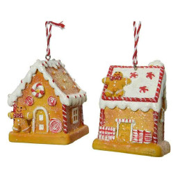 decorations de noel sapin de noel polyresine 65 x 5 x 7 cm gingembre petit maison