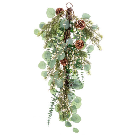 accroches portes noel vert naturel rotin plastique 7112 cm