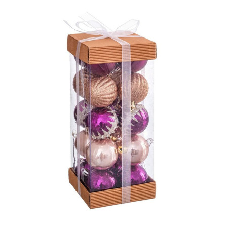 boules de noel multicouleur pvc 4 x 4 x 4 cm 20 unites