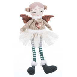 decorations de noel vert beige sable tissu 42 cm