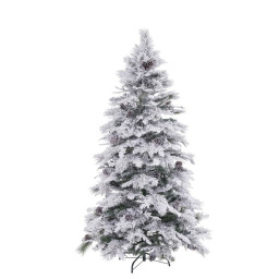 sapin de noel blanc vert pvc metal polyethylene 150 cm