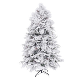 sapin de noel pvc polyethylene ananas enneige 60 x 60 x 150 cm