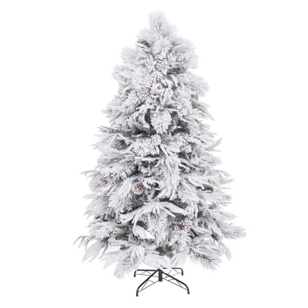 sapin de noel pvc polyethylene ananas enneige 60 x 60 x 150 cm