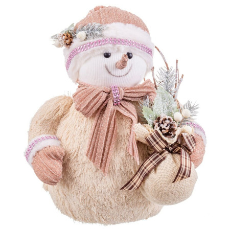 decorations de noel multicouleur plastique polyfoam tissu bonhomme de neige 25 x 20 x 32 cm