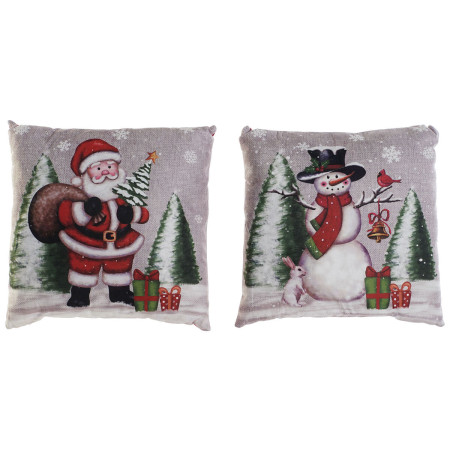 coussin dkd home decor noel multicouleur polyester 40 x 10 x 40 cm 2 unites