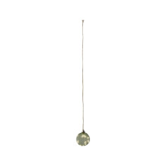 Boule de Noël Lumineo Jute Verre Ø 10 cm A accrocher MicroLED