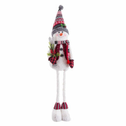 decorations de noel multicouleur metal tissu bonhomme de neige 38 x 25 x 142 cm