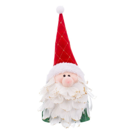 decorations de noel multicouleur plumes sable tissu pere noel 12 x 36 cm