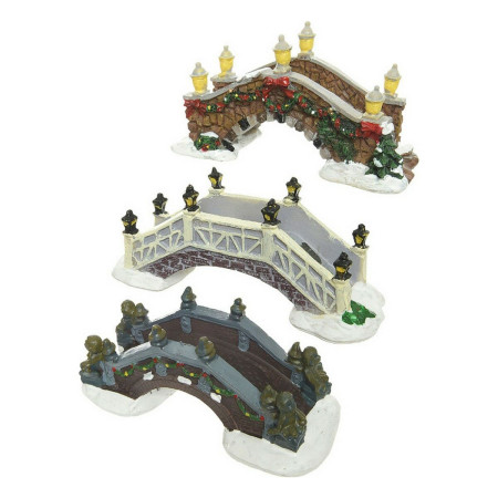 decorations de noel 488502 pont polyresine 55 x 13 x 55 cm