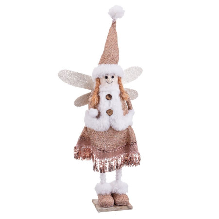decorations de noel multicouleur metal polyfoam tissu ange 22 x 10 x 47 cm