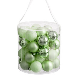 boules de noel vert 5 x 5 x 5 cm 40 unites