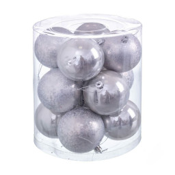 boules de noel multicouleur cuivre plastique 8 x 8 x 8 cm 12 unites