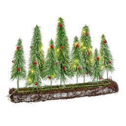 decorations de noel marron vert plastique 46 x 10 x 36 cm