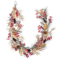 guirlande de noel multicouleur dore plastique ananas 180 cm