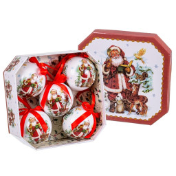 boules de noel multicouleur papier polyfoam pere noel 75 x 75 x 75 cm 5 unites