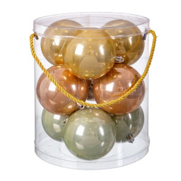 boules de noel multicouleur plastique 8 x 8 x 8 cm 9 unites