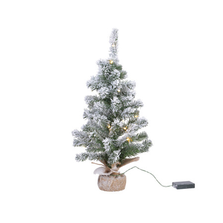 sapin de noel lumineo imperial enneige o 30 x 45 cm plastique mini microled