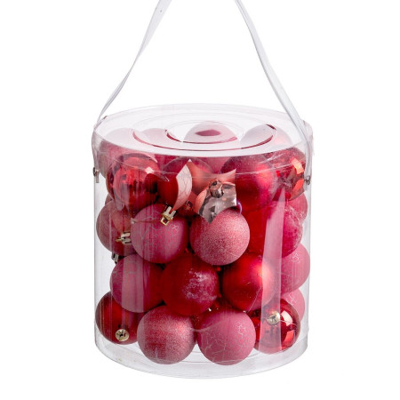 boules de noel rouge 5 x 5 x 5 cm 40 unites