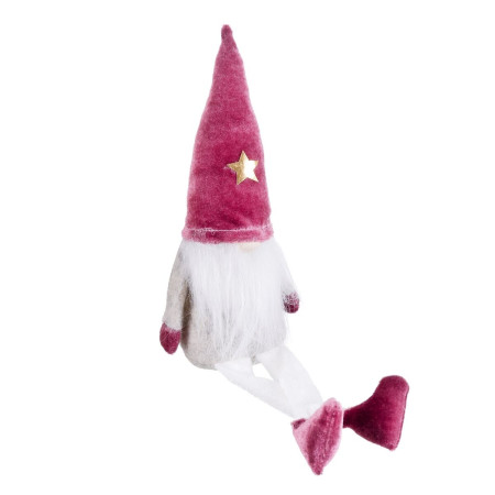 decorations de noel blanc rose sable tissu 30 cm