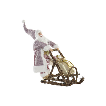 decorations de noel dkd home decor multicouleur rose dore bois metal pere noel 30 x 40 cm 42 x 25 x 48 cm