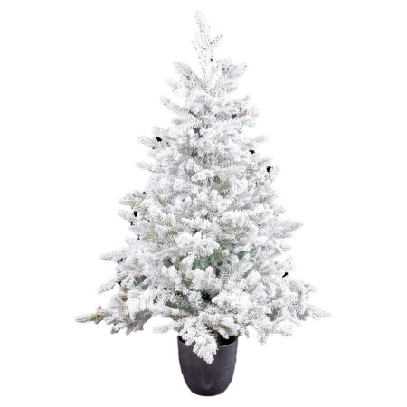 sapin de noel polyethylene ananas enneige 60 x 60 x 120 cm