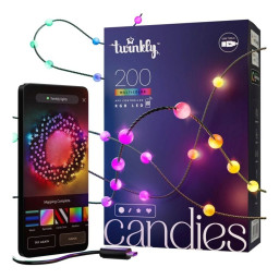 guirlande lumineuse led twinkly twkp200rgb g noel 10 w multicouleur