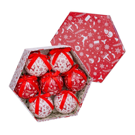 boules de noel blanc rouge papier polyfoam bonhomme de neige 75 x 75 x 75 cm 7 unites
