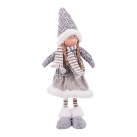 decorations de noel gris multicouleur metal polyresine tissu fille 12 x 9 x 52 cm