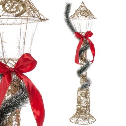 lanterne a led multicouleur dore noel 20 x 20 x 90 cm