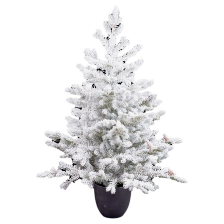 sapin de noel polyethylene ananas enneige 40 x 40 x 90 cm