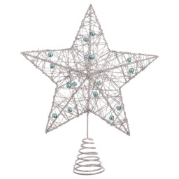 etoile de noel argente metal 20 x 5 x 25 cm