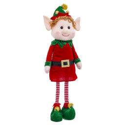 decorations de noel multicouleur metal foam tissu enfant elfe 70 cm