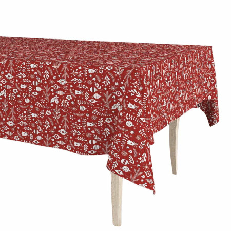 nappe en rouleau exma caoutchouc rouge noel 140 cm x 25 m