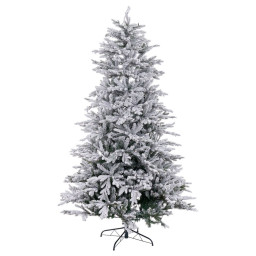 sapin de noel blanc vert pvc metal polyethylene enneige 180 cm