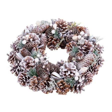 couronne de noel multicouleur plastique foam ananas 35 x 35 x 9 cm
