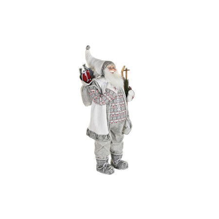 decorations de noel dkd home decor pere noel gris pvc bois 60 x 50 x 124 cm