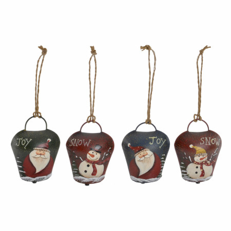 decoration suspendue dkd home decor noel rouge vert metal 4 pcs 5 x 25 x 7 cm