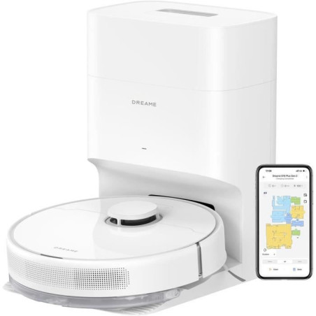 Aspirateur Robot Laveur - DREAME D10 Plus Gen 2 - 6000 Pa - 400 ml - Blanc