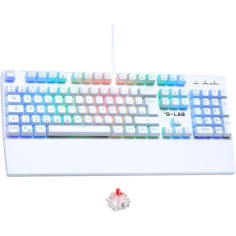 Clavier Gamer - The G-Lab - KEYZ RUBIDIUM - Mécanique (Switch Rouge) - Repose Poignet Clavier Gamer - The G-Lab - KEYZ RUBIDIUM - Mécanique (Switch Rouge) - Repose Poignet
