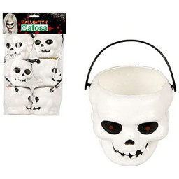 Décoration d'Halloween 6 uds Ø 7 cm Crâne