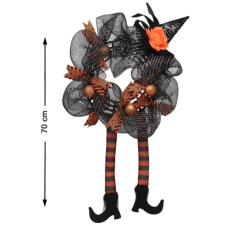 Couronne d'halloween bottes de sorcière