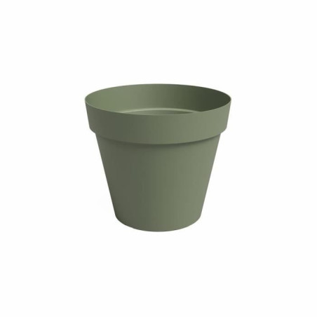 Pot de fleur CAPRI - Plastique - Vent cendré - Rond - L40 x P40 x H34,7 cm - ARTEVASI