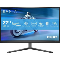 Écran PC - PHILIPS - Evnia 27M2C5200W - 27 FHD - Dalle incurvée Fast VA - 280Hz - 0,3ms - Ajustable en hauteur/Pivot