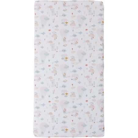 Matelas nomade Balloons - 120 x 60 x 4 cm - Blanc - TINEO