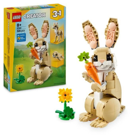 LEGO Creator 31162 3-en-1 L'adorable lapin - Jeu de construction pour fille des 8 ans