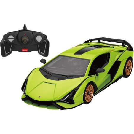 Voiture Télécommandée - TURBO CHALLENGE - Lamborghini Sian - 1/18 - Vert - 85 pieces a monter