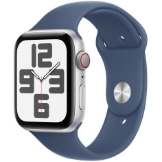 Apple Watch SE GPS + Cellular - 44mm - Boîtier Silver Aluminium - Bracelet Denim Sport Band - M/L