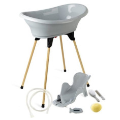 THERMOBABY Pack baignoire VASCO 7 En 1 Gris Charme - Fabriqué en France THERMOBABY Pack baignoire VASCO 7 En 1 Gris Charme - Fabriqué en France